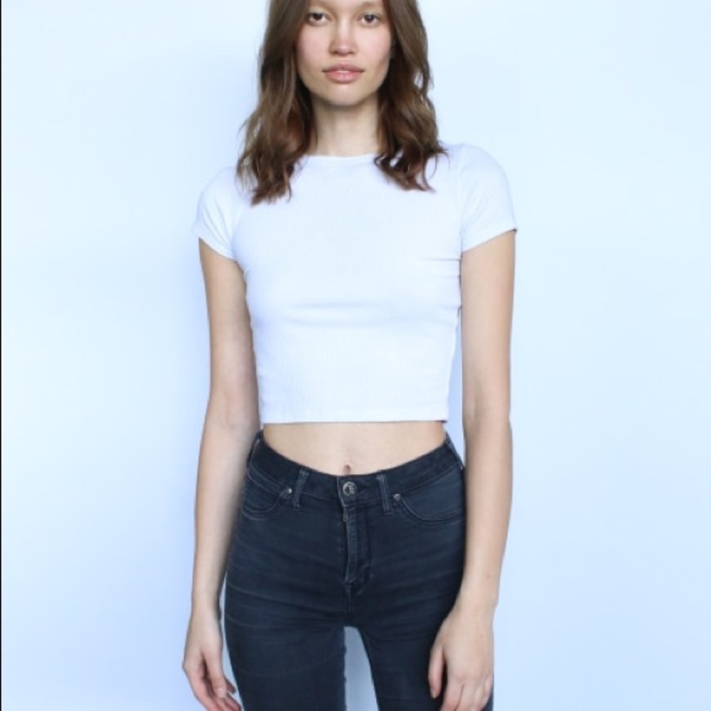 White crop top